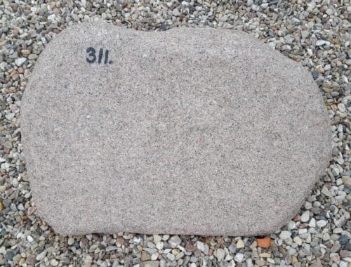 Gravsten grå granit matpoleret