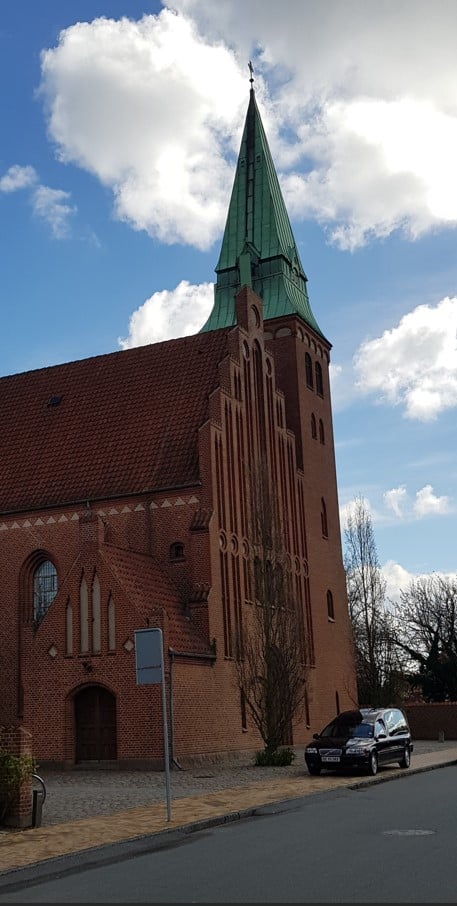 Bedemand Odense rustvogn ved bisætelse fra Thomas Kingos Kirke